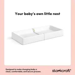 Storkcraft Nest 4 Sided Contoured Changing Pad - White