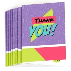 Big Dot of Happiness 90's Throwback - 1990s Party Thank You Cards (8 count)
