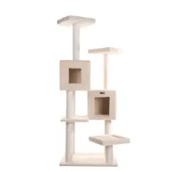 Armarkat Multi-Level Real Wood Cat Tree With Two Spacious Condos, Perches for Kittens Pets Play A6702