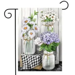 Briarwood Lane Garden Flag 12x18 For Outdoor Checkered Mason Jars Spring For Spring Garden Flag Flags For Outside