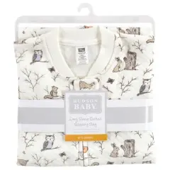 Hudson Baby Infant Girl Premium Quilted Long Sleeve Sleeping Bag and Wearable Blanket, Enchanted Forest
