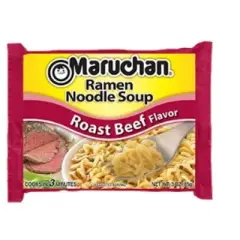 Maruchan Ramen Instant Noodle Soup 24 Packs, 4 Flavors - 6 Pack Shrimp, 6 Pack Roast Beef, 6 Pack Soy Sauce, 6 Pack Chili