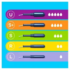 Tampax Pearl Tampons Trio Pack with Plastic Applicator and LeakGuard Braid - Light/Regular/Super Absorbency - Unscented