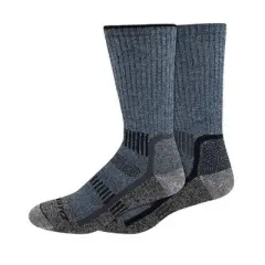 Dickies Men's Midweight Merino Wool Thermal Crew Socks 2pk - Blue Denim 6-12