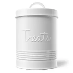 Amici Pet Retro Treats Storage Canister, 72 oz. , White