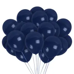 Treasures Gifted Navy Blue Balloons - 10 Inch Latex Balloons - 72 Pack