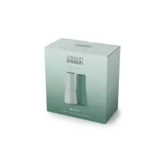 Joseph Joseph Milltop Salt & Pepper Set - Sage: Ceramic Spice Mills, Stainless Steel, 2-Piece, 115ml Capacity
