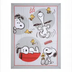 Lambs & Ivy 4pc Snoopy Love Toddler Bedding Set - Gray/Red/White