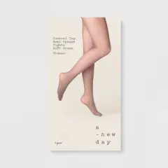 Women's 30D Semi Opaque Control Top Tights - A New Day&trade; Soft Brown