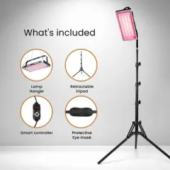 HOM Red Light Therapy Lamp with Stand for Face & Body - Portable Near-Infrared Sauna for Muscle Recovery, Healthy Skin & Pain Relief