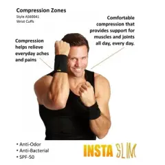Insta Slim Unisex High Compression Wrist Cuffs AS60041