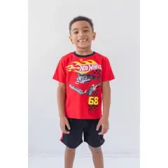 Hot Wheels Graphic T-Shirt Mesh Shorts Outfit Set Toddler