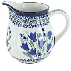Blue Rose Polish Pottery 951 Zaklady Small Pitcher