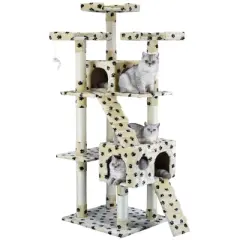 Go Pet Club Classic Cat Tree Furniture with Sisal Scratching Posts - 72"
