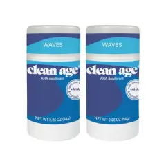 Clean Age Waves AHA Solid Deodorant for Teens - 2.25oz/2pk