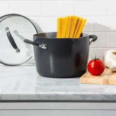 8qt Ceramic Non-Stick Coated Aluminum Stock Pot with Lid - Made By Design&trade;