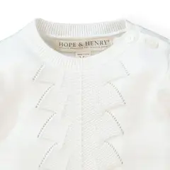 Hope & Henry Baby Sweater Gown and Bonnet Set