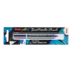 Pentel Arts DualMetallic Brush, Violet/Metallic Blue Ink