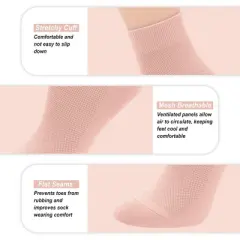 SERISIMPLE Women Thin Viscose Bamboo Above Ankle Sock Breathable Lightweight Classic Crew Casual 5 Pairs