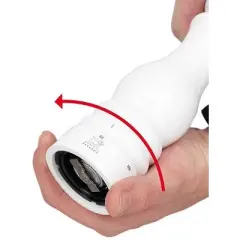 Peugeot | Paris u'Select Pepper Mill, Wood, White Lacquer, 22 cm - 9 in