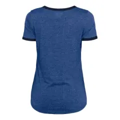 MLB Toronto Blue Jays Women's Heather Bi-Blend Ringer T-Shirt
