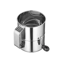 Winco Rotary Sifter, Stainless Steel, 8 Cup, 6.25" dia