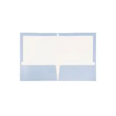 JAM Paper Laminated Two-Pocket Glossy Presentation Folders Baby Blue 31225346A