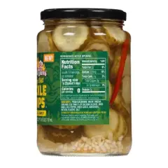 Famous Dave's Spicy Dill Pickle Chips, 24 fl oz Jar (Pack of 2)