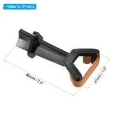 Unique Bargains Plastic Lightweight Portable Billiard Cue Tips Black 3.4 x 1.9 Inch 2 Pcs