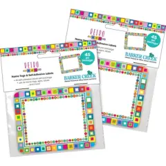 2pk 45ea Retro Self-Adhesive Name Tag Labels - Barker Creek: Preschool Teacher Supplies, School Name Tags with Lines