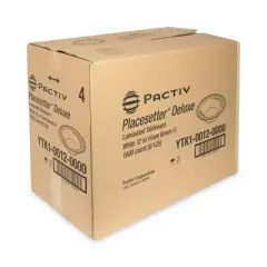 Pactiv Evergreen Placesetter Deluxe Laminated Foam Dinnerware, Bowl, 12 oz, 6" dia, White, 1,000/Carton
