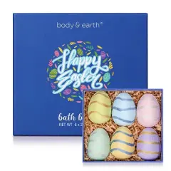 Body & Earth 6-Piece Easter Bath Bomb Set 