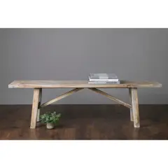 Jerome Rubberwood Bench Brown - East At Main