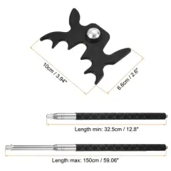 Unique Bargains Stainless Steel Silicone Handle Retractable Billiards Cue Stick Bridge