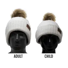 Arctic Gear Match with Me Cotton Cuff Winter Hat with Pom