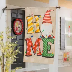 Evergreen Home Gnome Burlap House Flag 28 x 44 Inches Outdoor Decor for Homes and Gardens