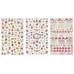 Wrapables 3 Sheets Whimsical Girl Flowers & Bunny Nail Art Whimsical Flowers & Bunny Nail Stickers