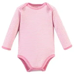 Touched by Nature Baby Girl Organic Cotton Long-Sleeve Bodysuits 5pk, Garden Floral