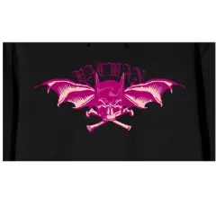 Batman Bat Mask, Cross Bones, and Bat Wings Men's Black Graphic Hoodie