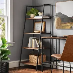 60" Loring 4 Shelf Trestle Bookshelf Walnut - Threshold&trade;