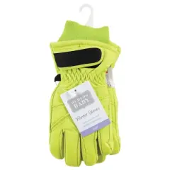 Hudson Baby Unisex Snow Gloves, Lime