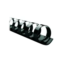 GBC CombBind Standard Spines 1/2" Diameter 90 Sheet Capacity Black 100/Box 4000068