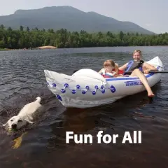 Sea Eagle 330 2 Person Inflatable Sport Kayak Canoe Boat w/ Pump & Oars