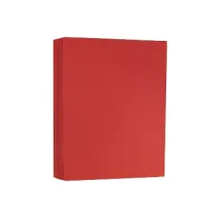 JAM Paper Extra Heavyweight 130 lb. Cardstock Paper 8.5" x 11" Red 25 Sheets/Pack (295731621)