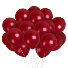 Treasures Gifted Pearlescent Burgundy Balloons - 12 Inch Latex Balloons - 100 Pack