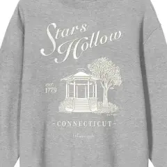 Gilmore Girls Stars Hollow Adult Heather Gray Crew Neck Sweatshirt