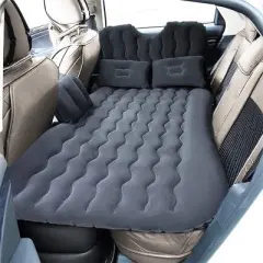 Zone Tech Car Inflatable "Air Mattress" Bed With Back Seat with 2 Air Pillows &ndash; Pump Kit - Vacation Camping Blow Up Pad