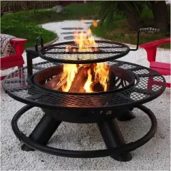 vancasso 47" Outdoor Fire Pit with Adjustable Grill