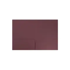 JAM Paper 2-Pocket School Folders Burgundy 100/Pack (166628527CZ) 