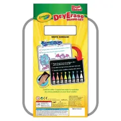 Crayola Dual Sided Dry Erase Board Set with Dry Erase Crayons 8ct: Kids Whiteboard & Presentation Board Accessories